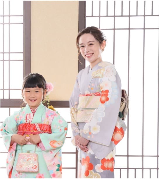 着物姿の親子